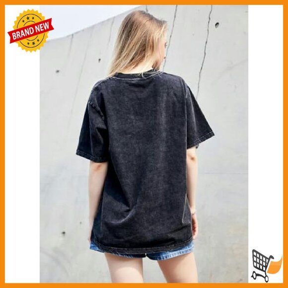 Unisex Oversized Cotton Graphic Tee Vintage Streetwear Casual T-Shirt - Picture 7 of 7